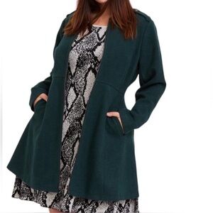 Torrid Green Wool Winter Coat